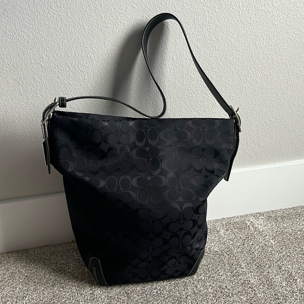 Coach Black Large Buckle Duffle Bag